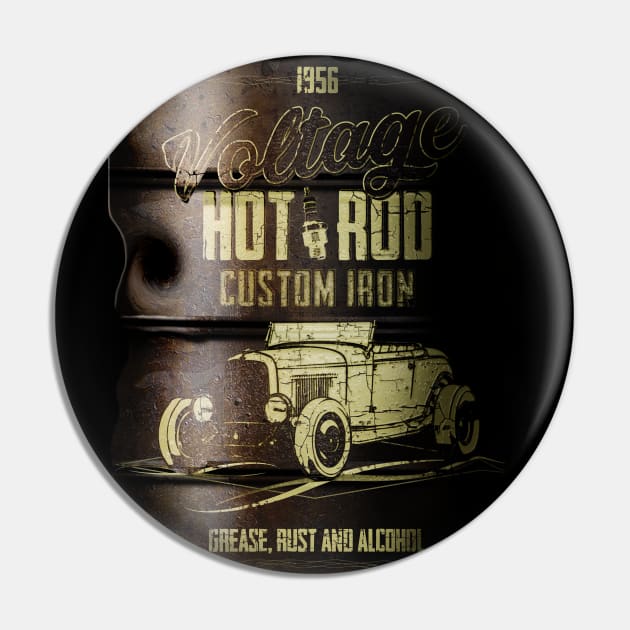 Hotrod Custom Iron Pin by hardtbonez