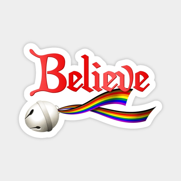 Believe Philly LGBTQ Pride Jingle Bell Magnet by wheedesign