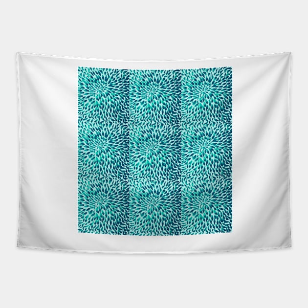 Turquoise Teal Mermaid Tapestry by YollieBeeArt