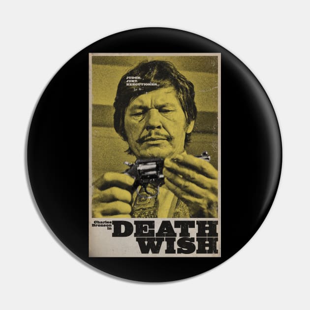 Death Wish Movie Poster Tee Pin by trevorduntposterdesign