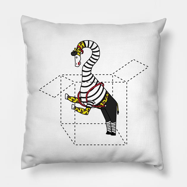 Mime Giraffe Pillow by innrfrqncy