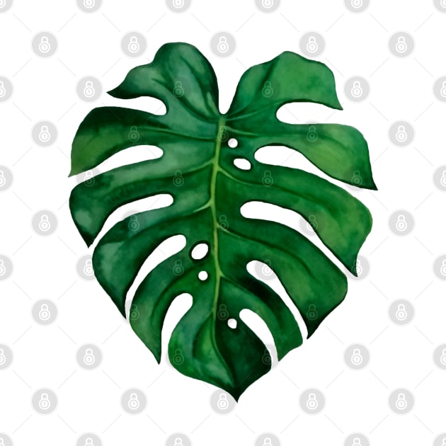 monstera leaf by tetiana12.art