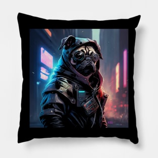 Cyber Pug Pillow