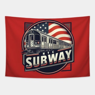 New York Subway NYC Subway Train Tapestry