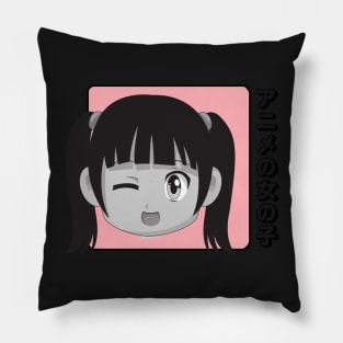 Aesthetic anime girl Pillow