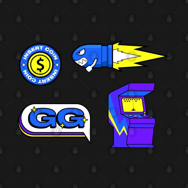 Video games Retro gaming Stickers Pack by Tanguy44