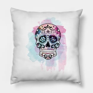 Watercolor Sugar skull Pillow