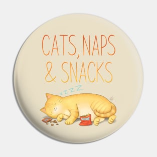 Cats, Naps and Snacks Pin