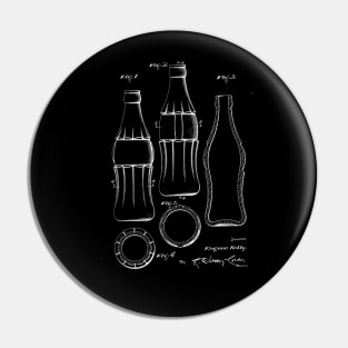 Bottle Design Vintage Patent Drawing Pin