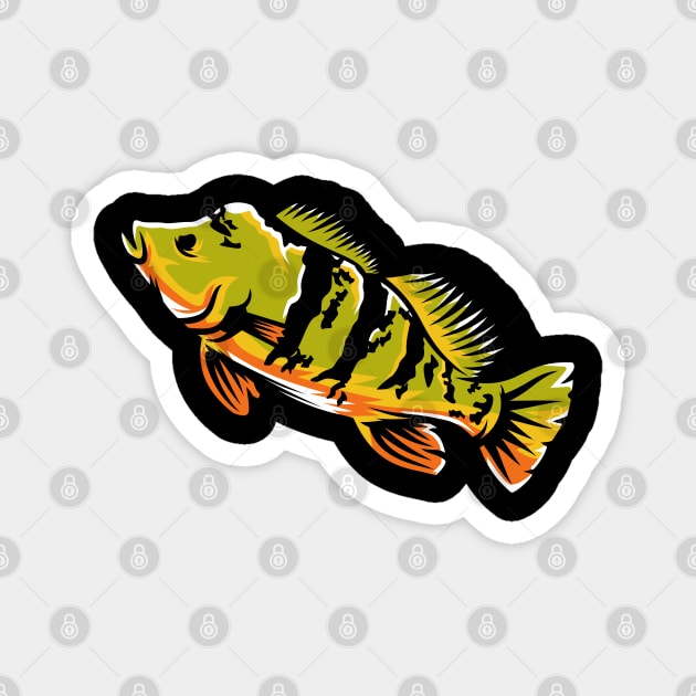 Peacock Bass Fish Magnet by Shankara