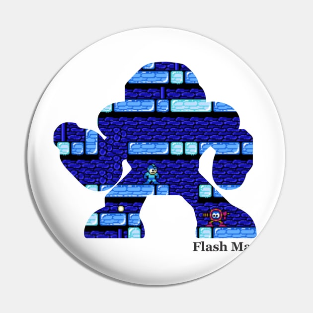 Flash Man Silhouette - Mega Man 2 Pin by Desperado902