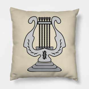 Masonic symbol of Lyre of the Organist for Blue Lodge Freemasonry Pillow