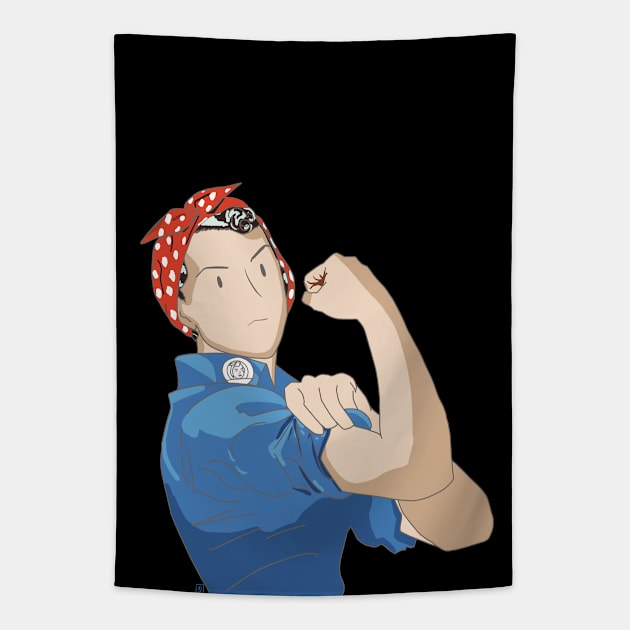 Feminist Rosie the Riveter Girl Power Tapestry by Bookishandgeeky