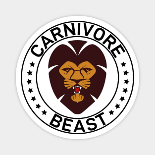 CARNIVORE BEAST Strong Roaring Lion Original Design Magnet