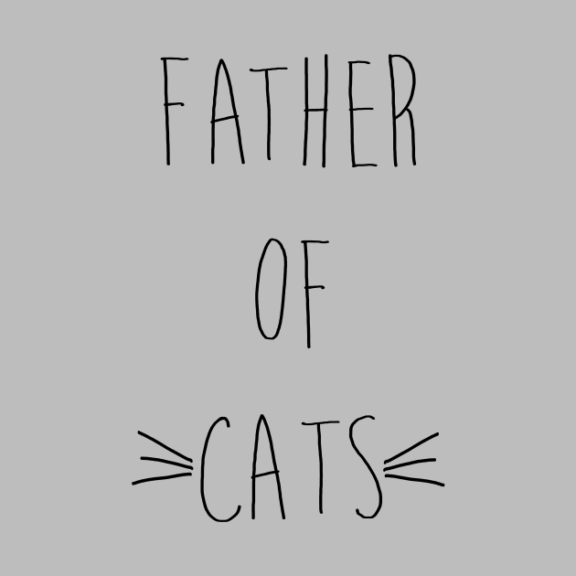 Father of Cats Handwritten (Black Text) by WP - Word Play