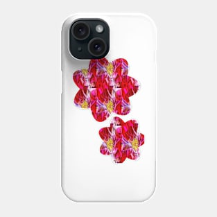 Abstract Flower Pattern Red Phone Case