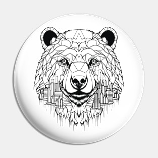 Grizzly Bear Animal Freedom World Wildlife Wonder Vector Graphic Pin