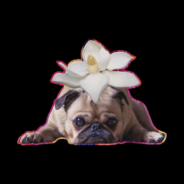 Flower pug by FreshTeas