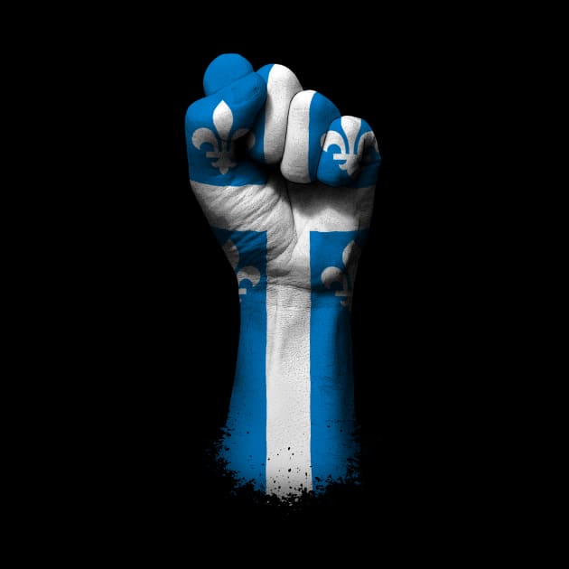 Flag of Quebec on a Raised Clenched Fist by jeffbartels