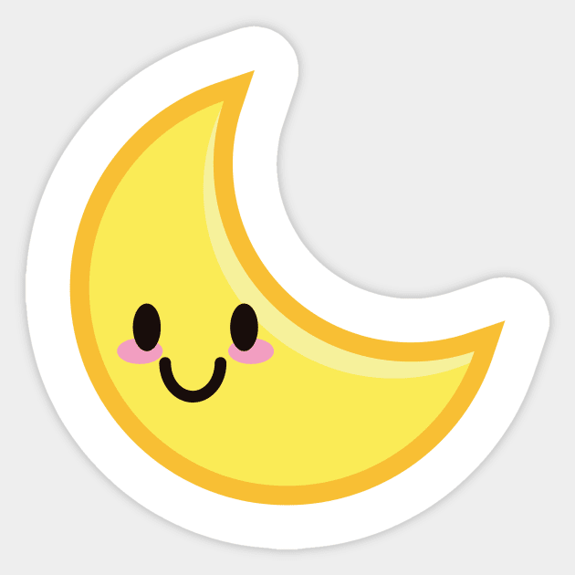 Cute Cartoon Moon | Sticker