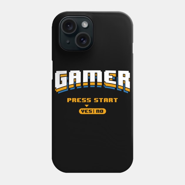 Gamer Press Yes To Start Phone Case by Hip City Merch