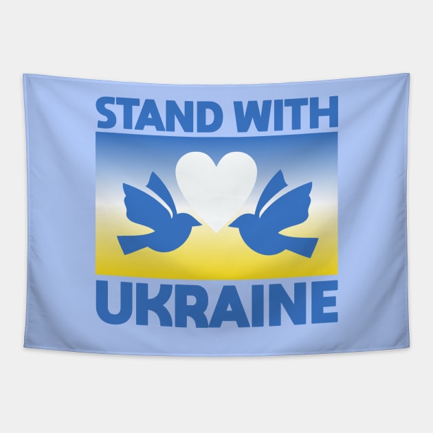 Stand with Ukraine Tapestry by Dale Preston Design