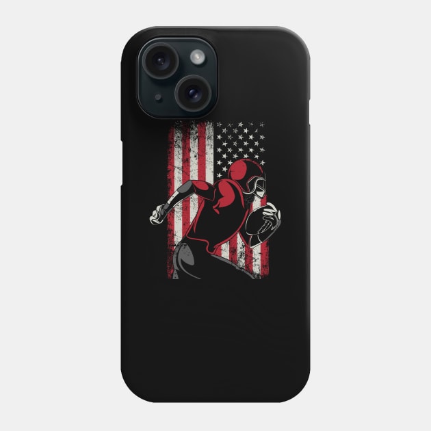 American Football USA Flag Phone Case by ryanjaycruz