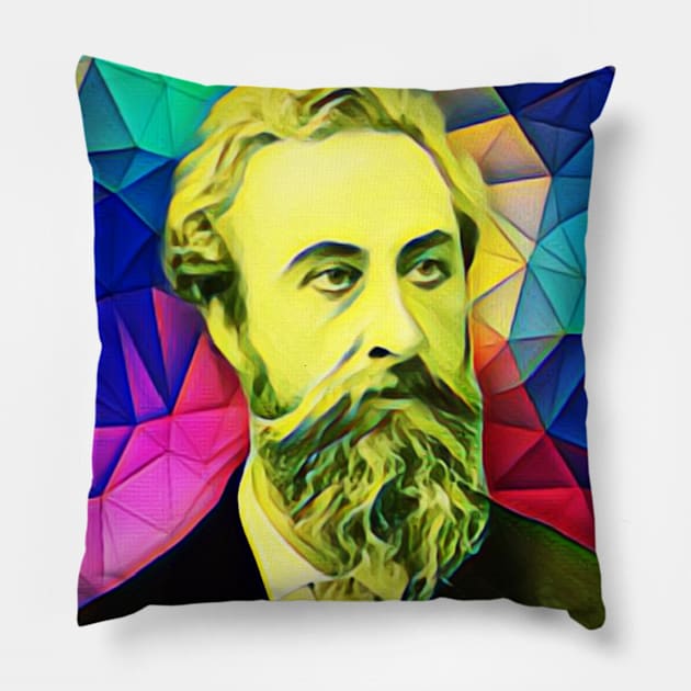 Robert Bulwer Lytton Colourful Portrait | Robert Bulwer Lytton Artwork 7 Pillow by JustLit