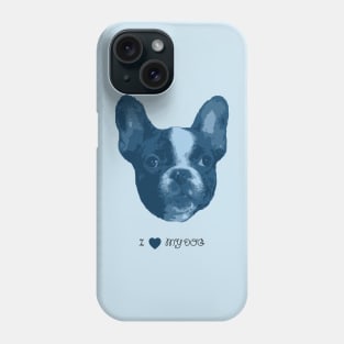 Dogs - French bulldog blue Phone Case