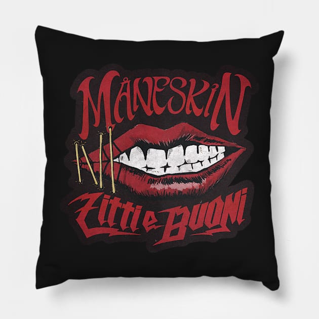 Zitti e Buoni ~ Måneskin Pillow by Ruxandas