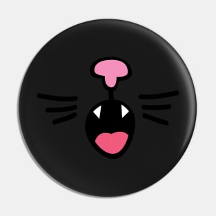 Angry Cat mouth Mask Pin