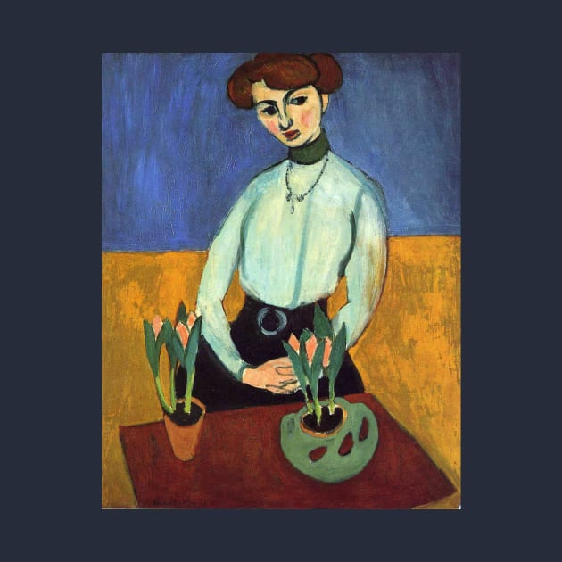 Henri Matisse - Girl with Tulips by QualityArtFirst