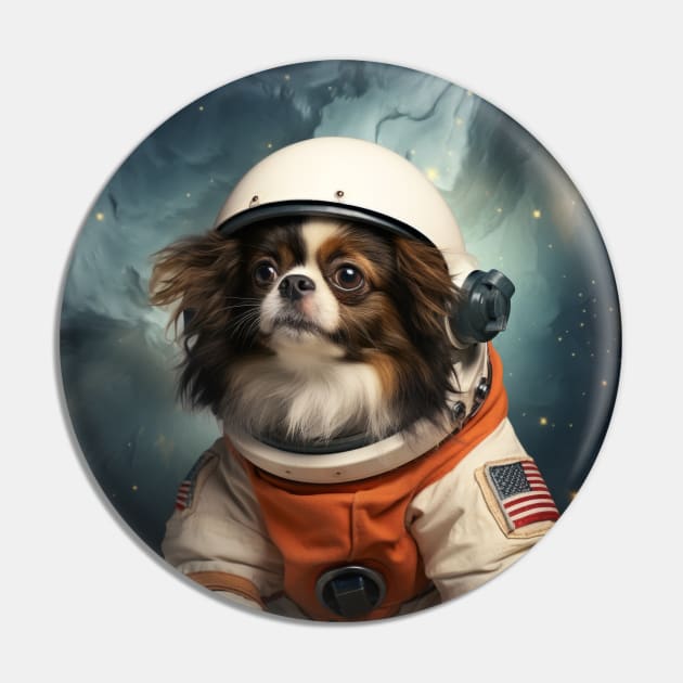 Astro Dog - Japanese Chin Pin by Merchgard