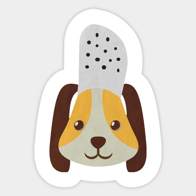 Cute Doggo With Croc On The Head Dog Sticker Teepublic