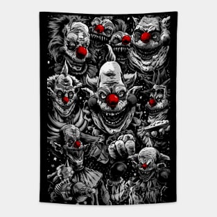 Killer Klowns bw 80s horror movies clowns Tapestry