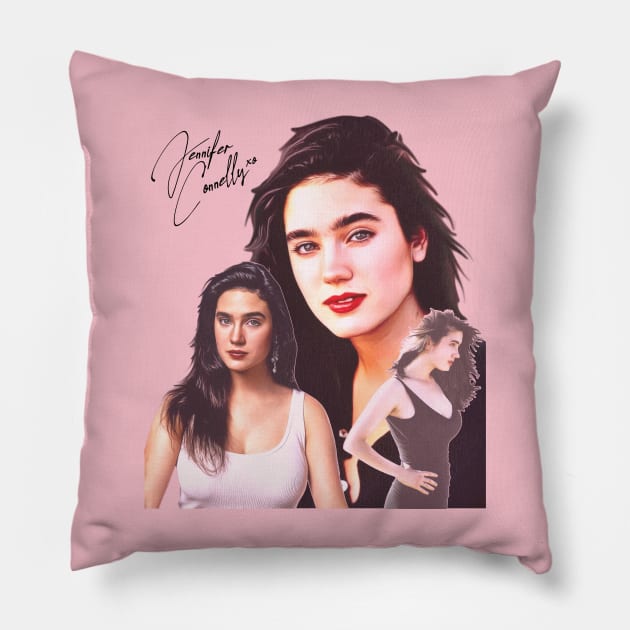 Jennifer Connelly Pillow by darklordpug