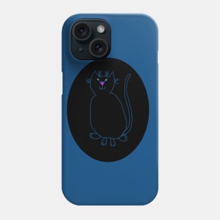 Cat Hiding in Oval Phone Case