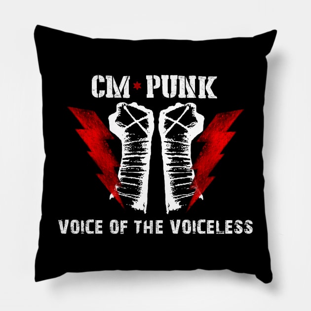 THE VOICE CM PUNK Pillow by FineAndDandy