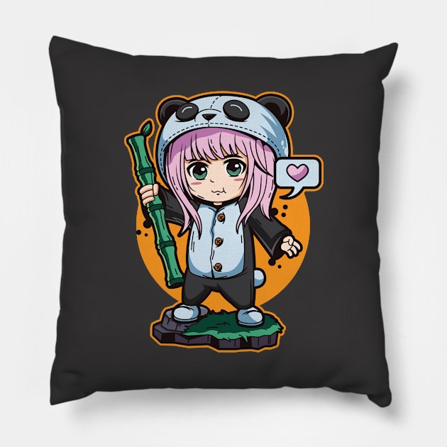 Panda Anime Costume Pillow by MerchByPanda