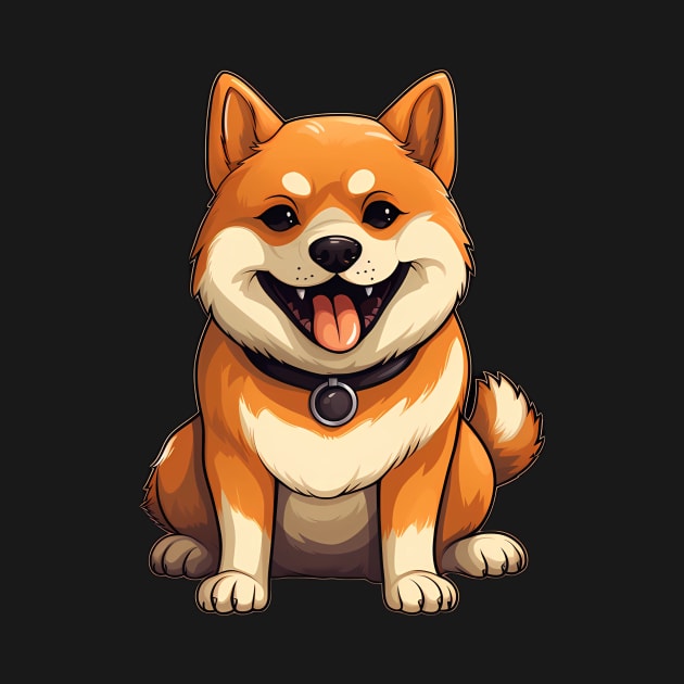 Cartoon Shiba Inu Dog - Cute Shiba Inu by fromherotozero