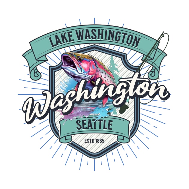 Lake Washington, Seattle - Rainbow Trout by Sloan Tees