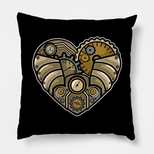 Steampunk-Heart Pillow by Eoli Studio