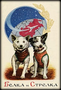 Belka and Strelka Russian Space Dogs Magnet