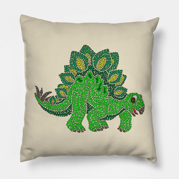 Stegosaurus Pillow by NightserFineArts