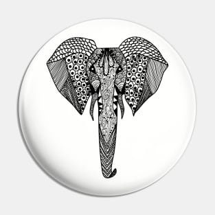 Tembo the Elephant - Monochrome line art Pin