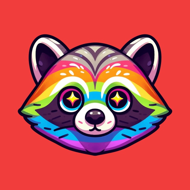 Rainbow Raccoon by Arteria6e9Vena
