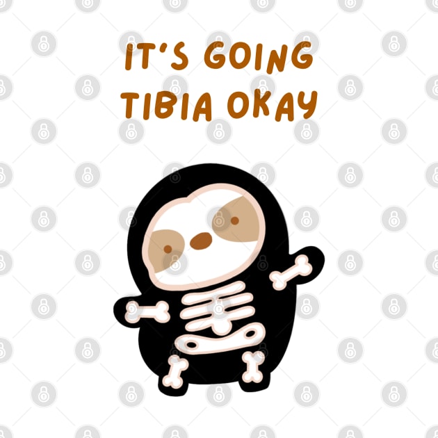 It’s Going to Be Okay Halloween Skeleton Sloth by theslothinme