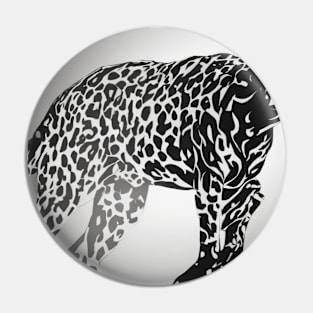 Jaguar Shadow Silhouette Anime Style Collection No. 171 Pin