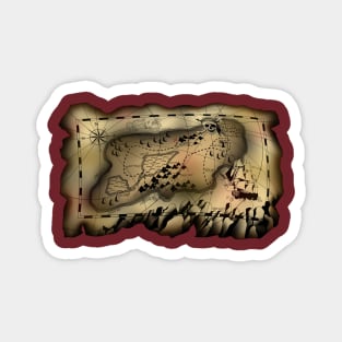 Treasure Map Magnet