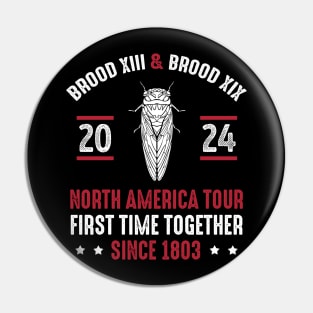 Cicada Swarm 2024 Brood XIII & XIX North America Tour 2024 Pin